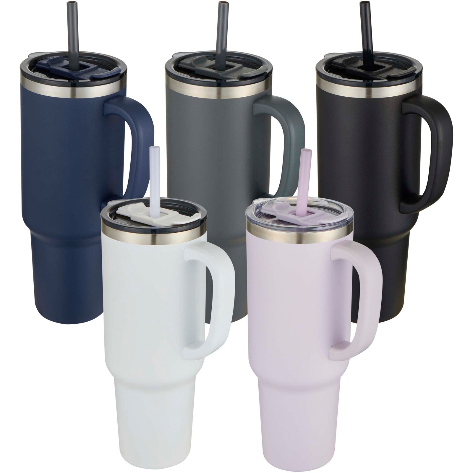 Sydney 1200 ml vacuüm geïsoleerde tumbler met rietje