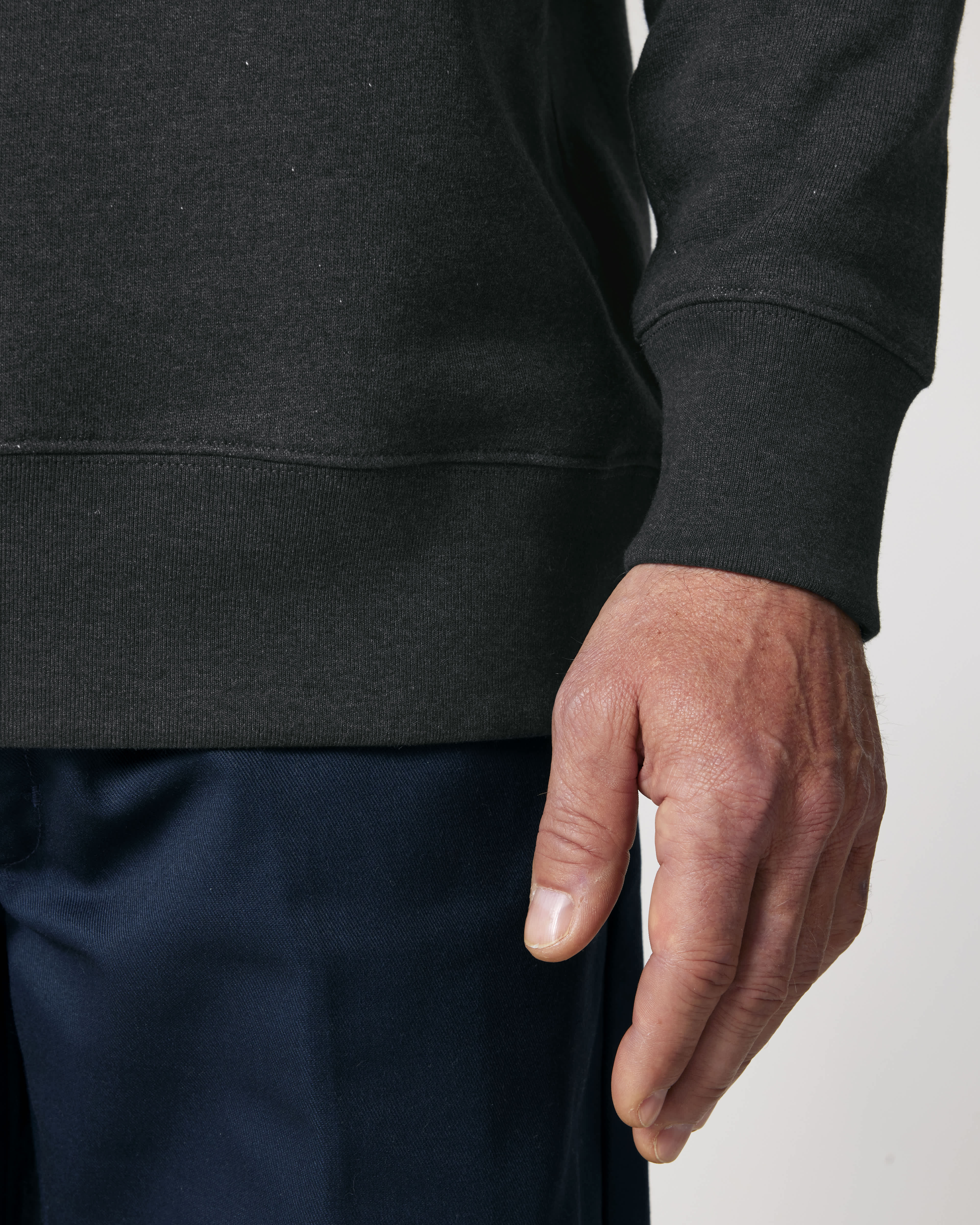 SWEATER - HEATHER DONKER GRIJS