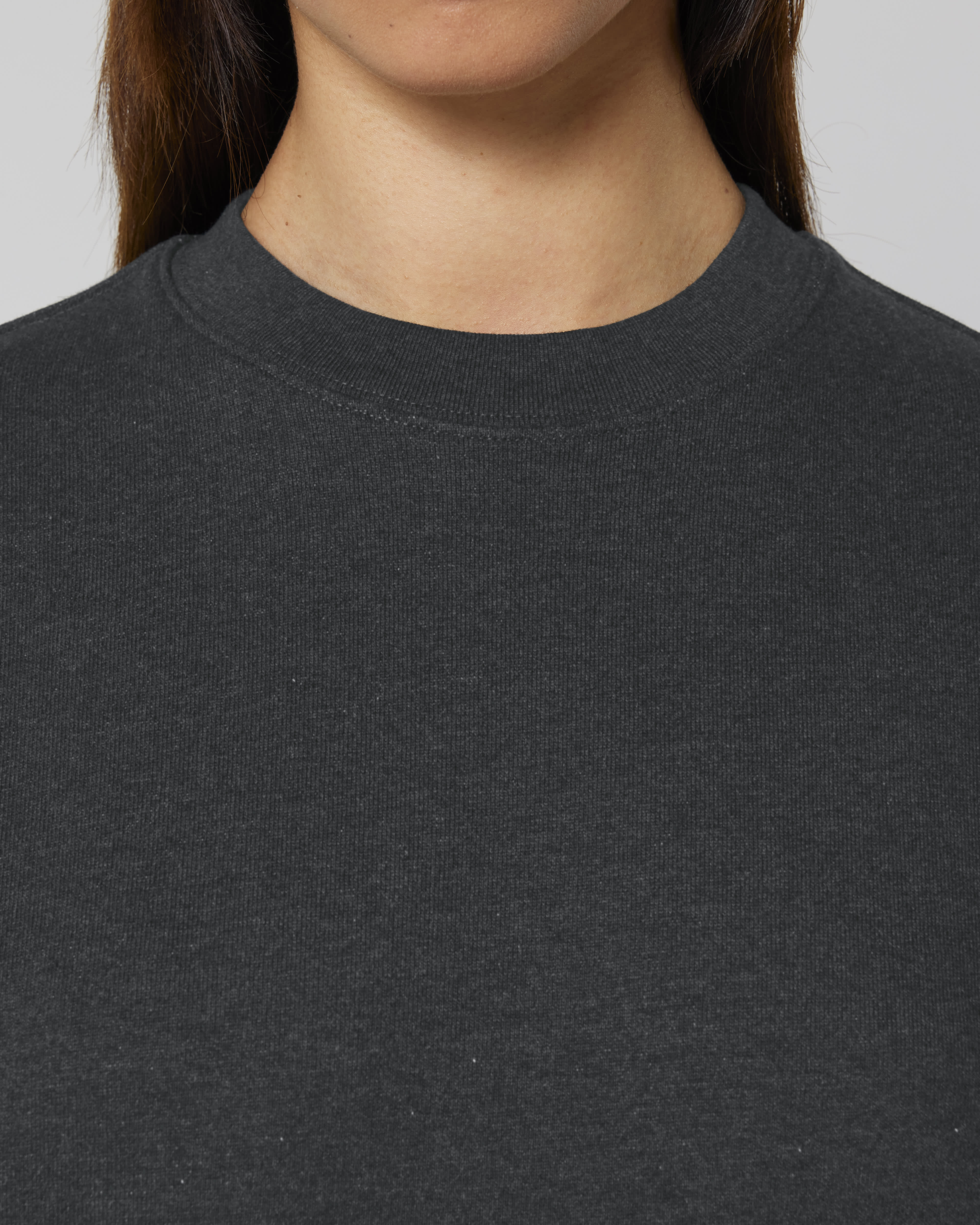 SWEATER - HEATHER DONKER GRIJS