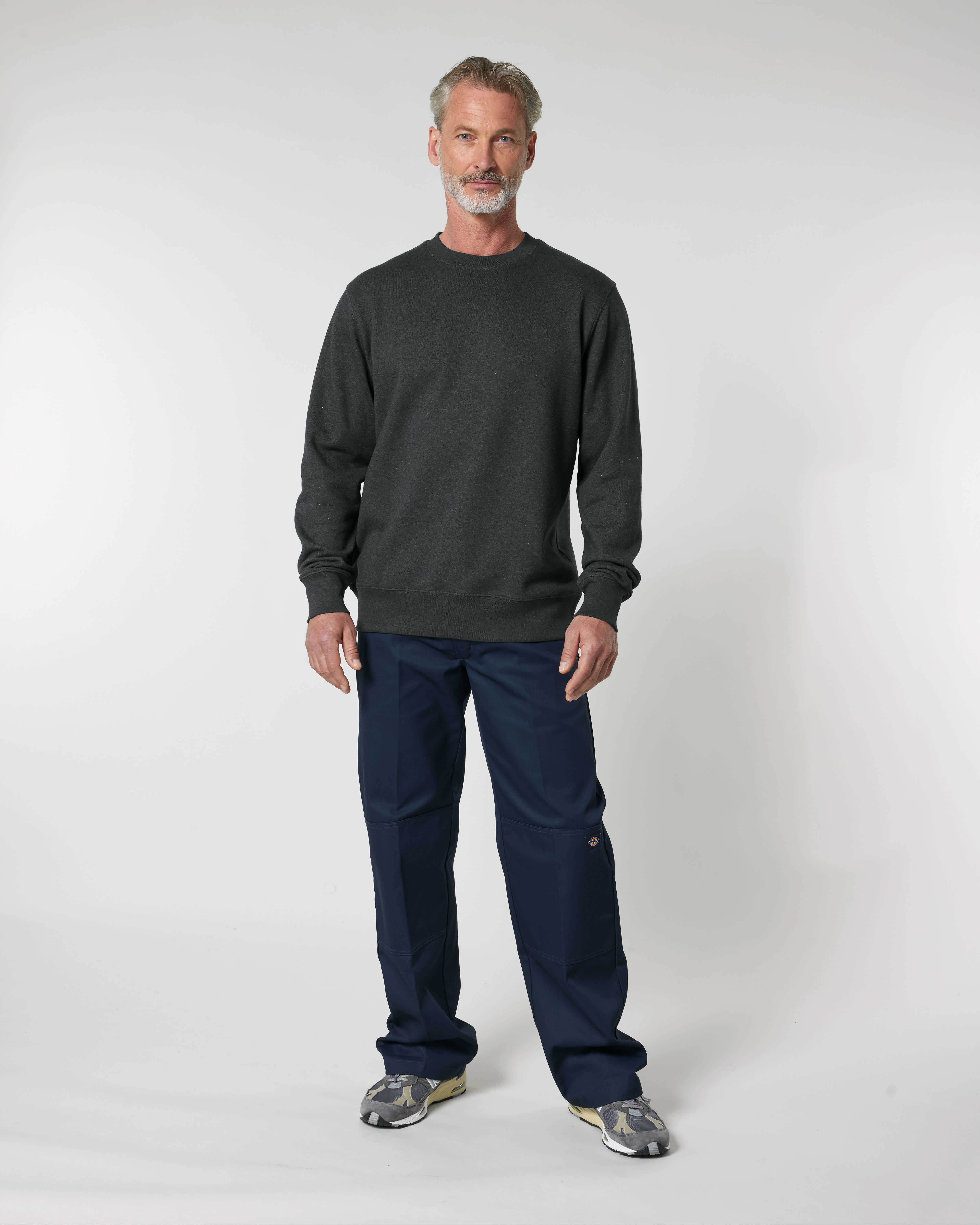 SWEATER - HEATHER DONKER GRIJS
