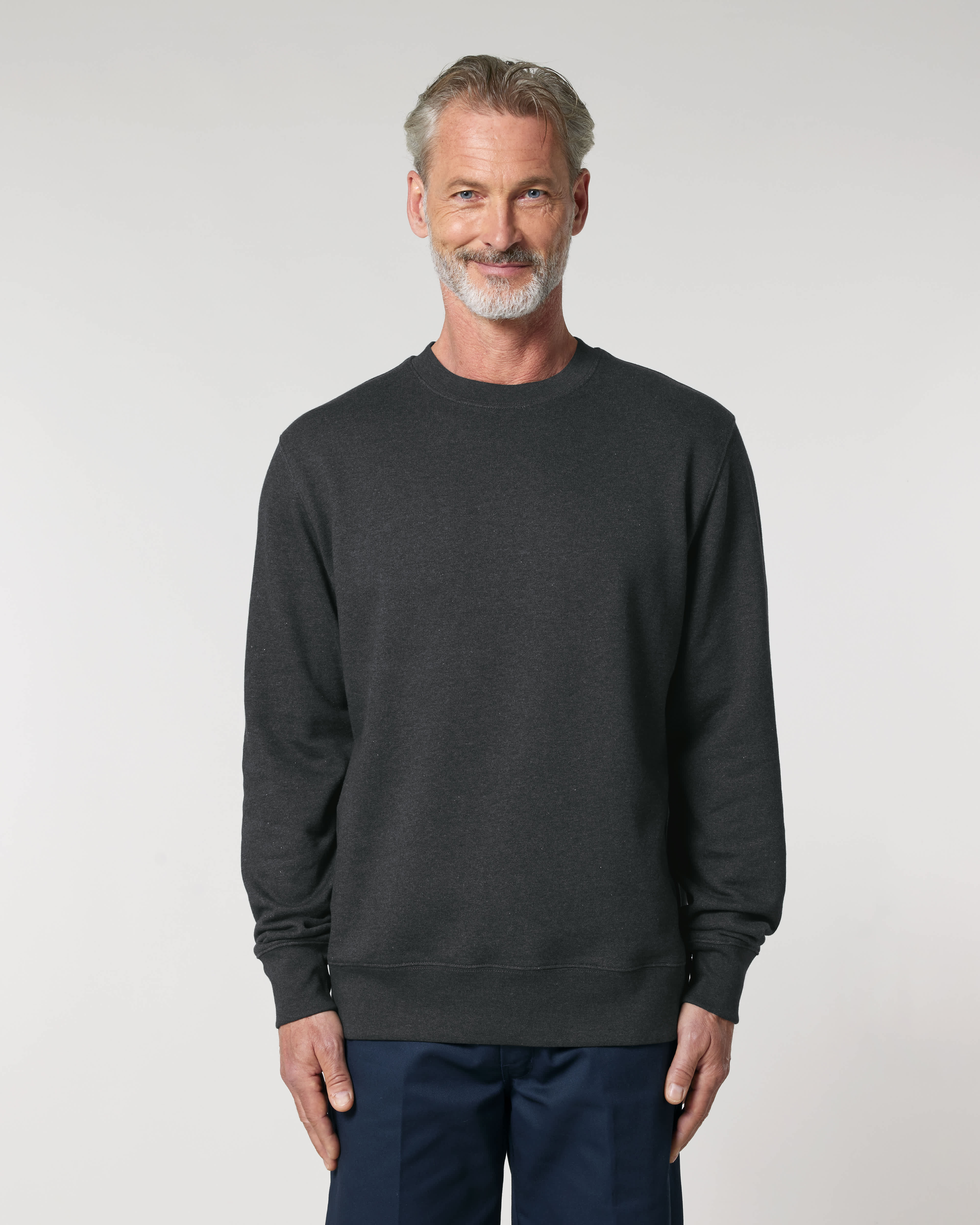 SWEATER - HEATHER DONKER GRIJS