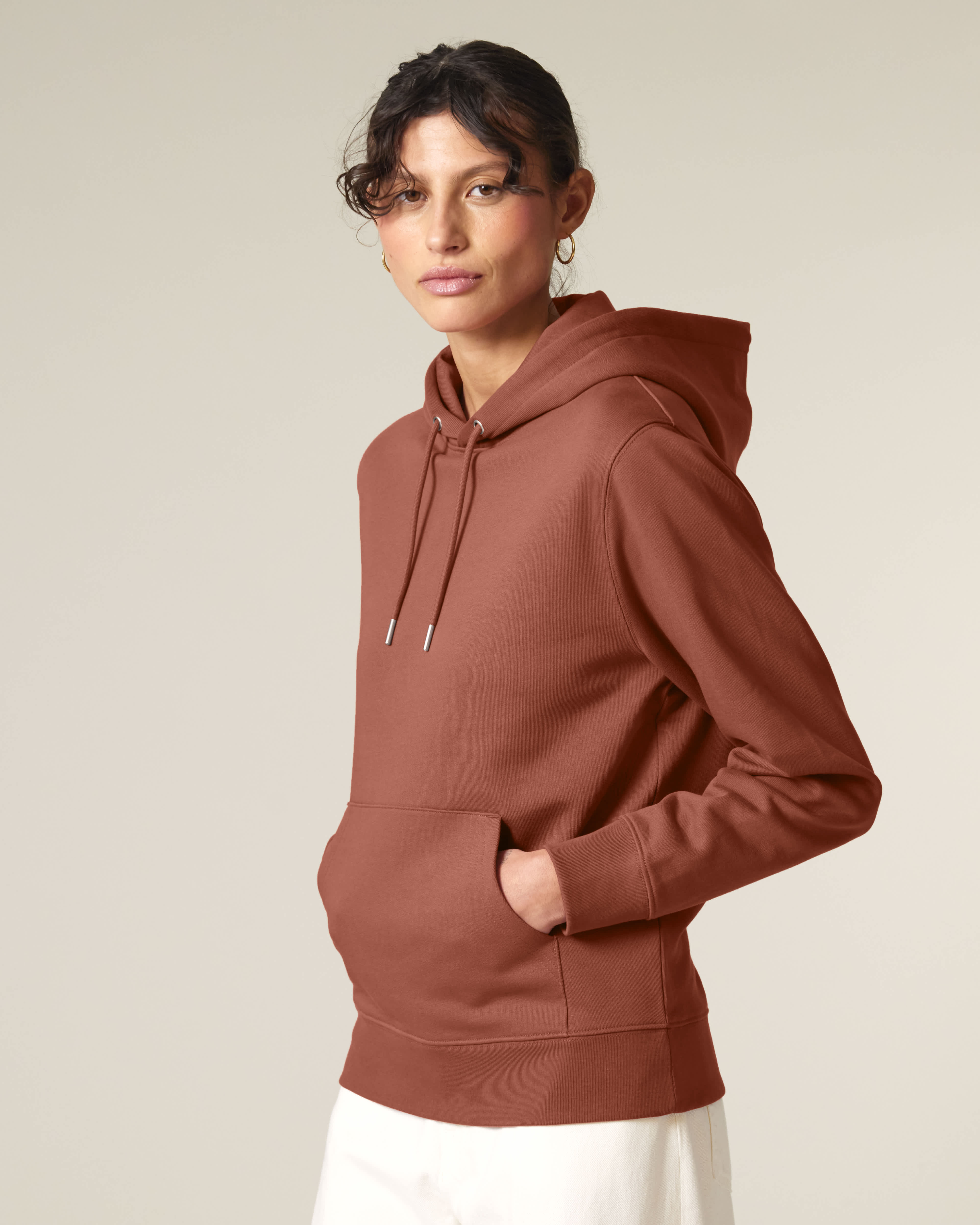 HOODIE - HEATHER BRUIN