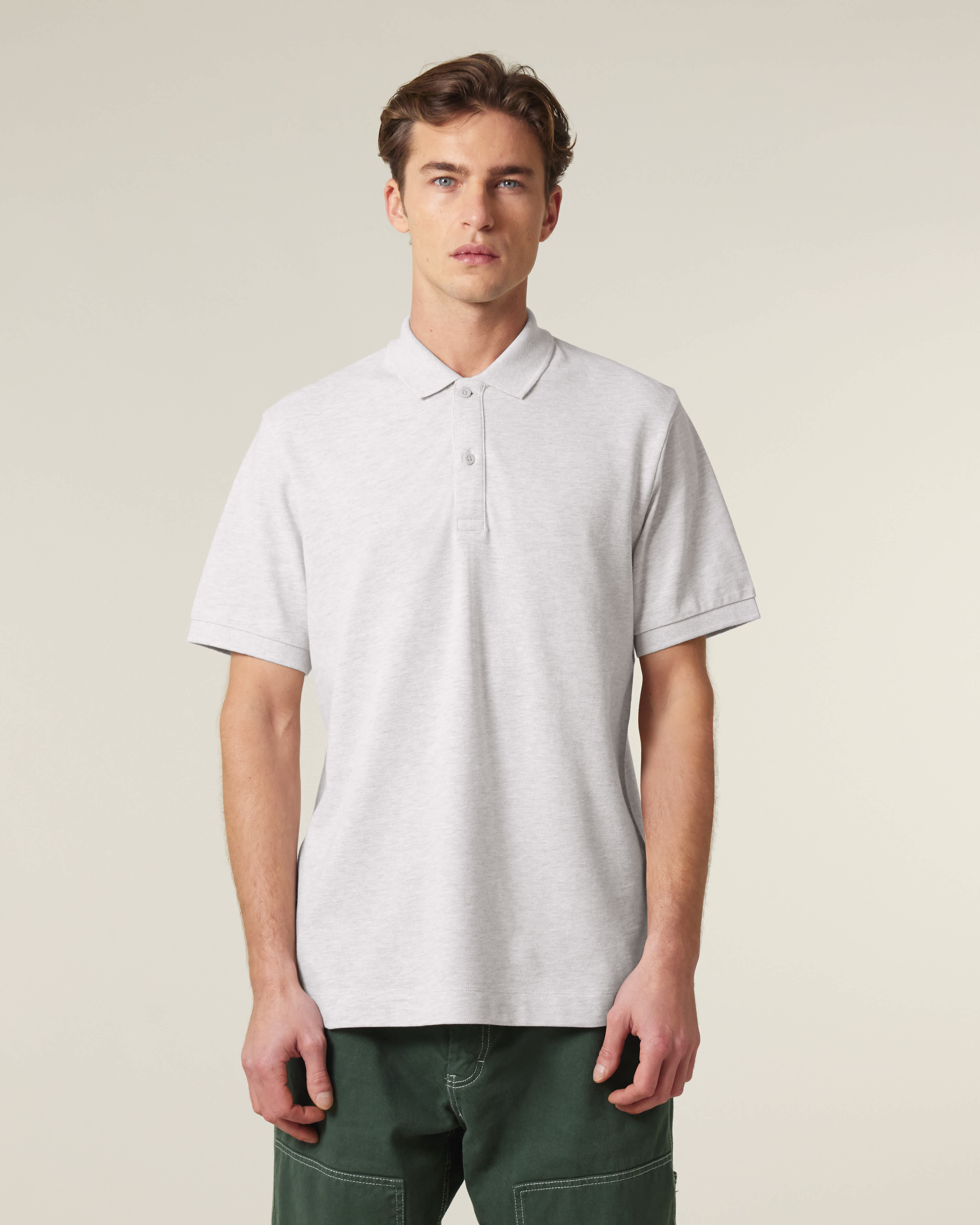 POLO - HEATHER LICHT GRIJS
