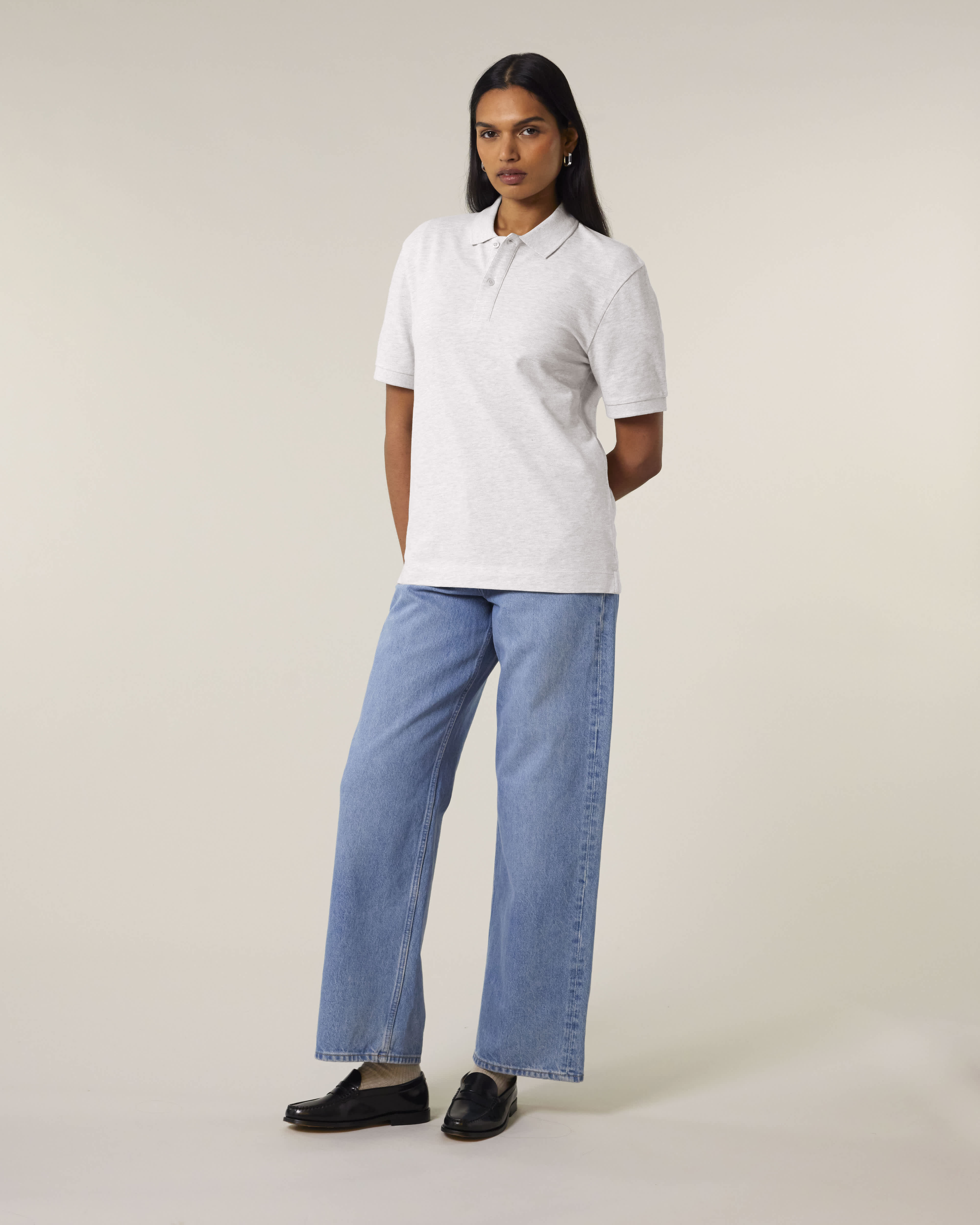 POLO - HEATHER LICHT GRIJS