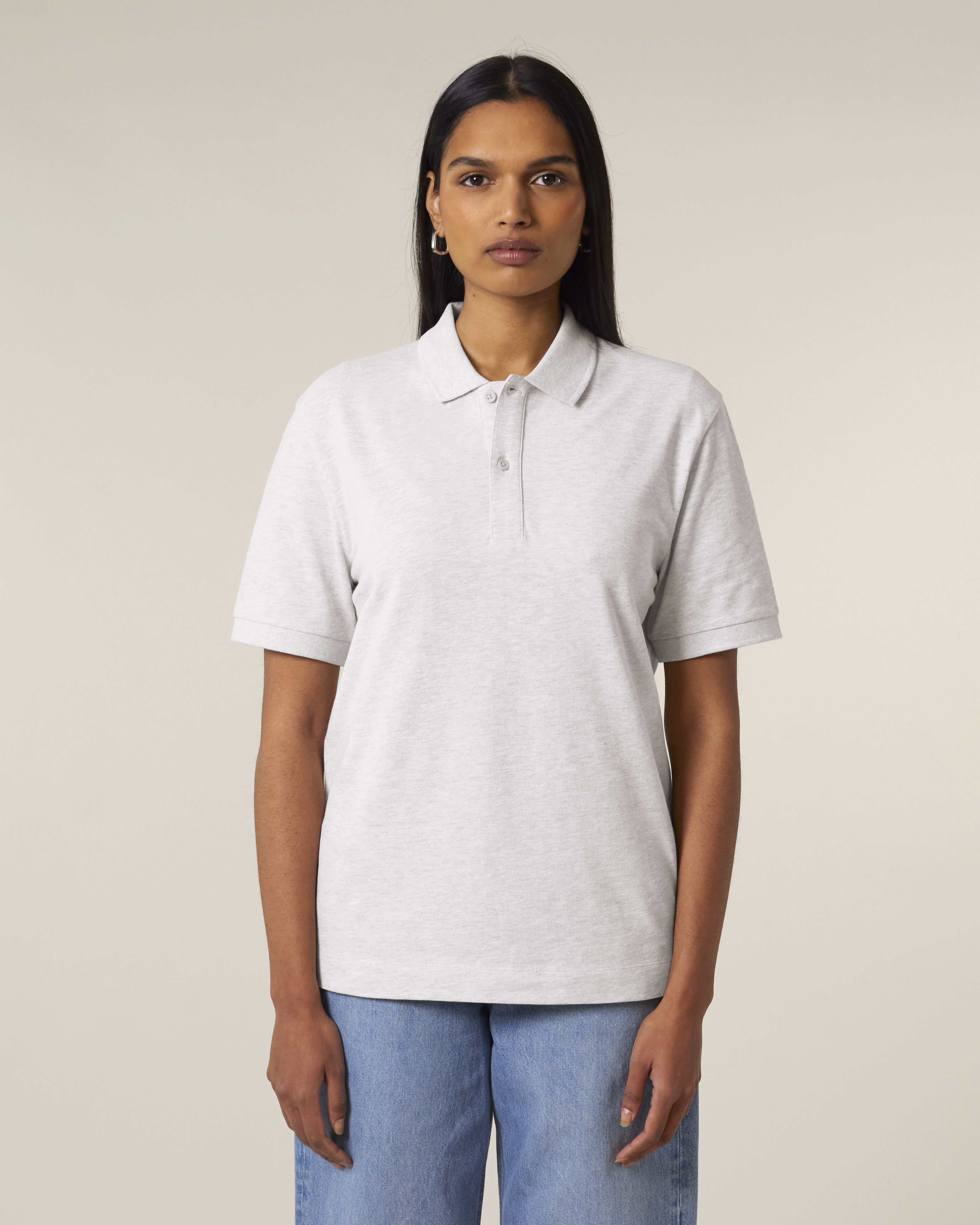 POLO - HEATHER LICHT GRIJS
