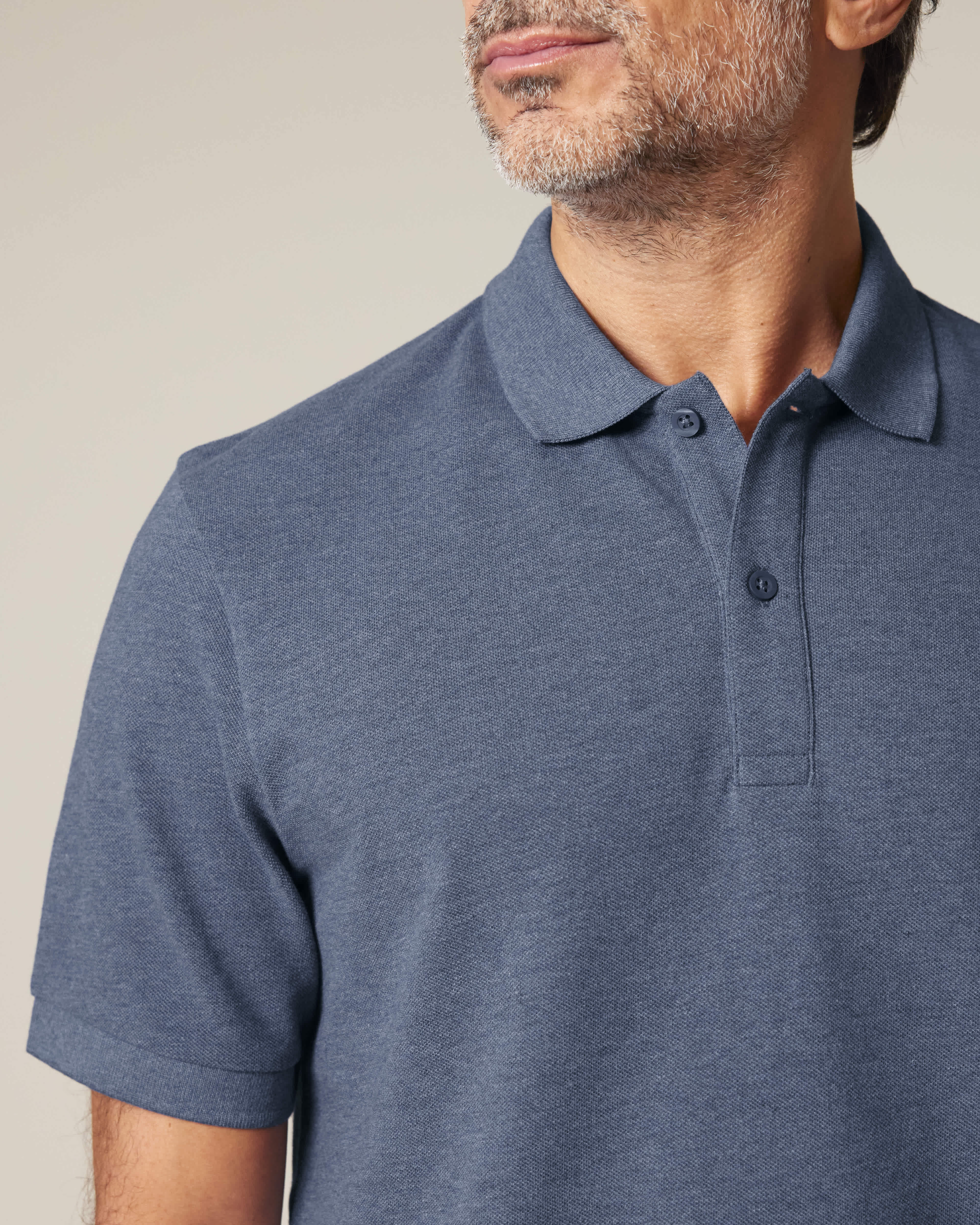 POLO - HEATHER DONKER BLAUW