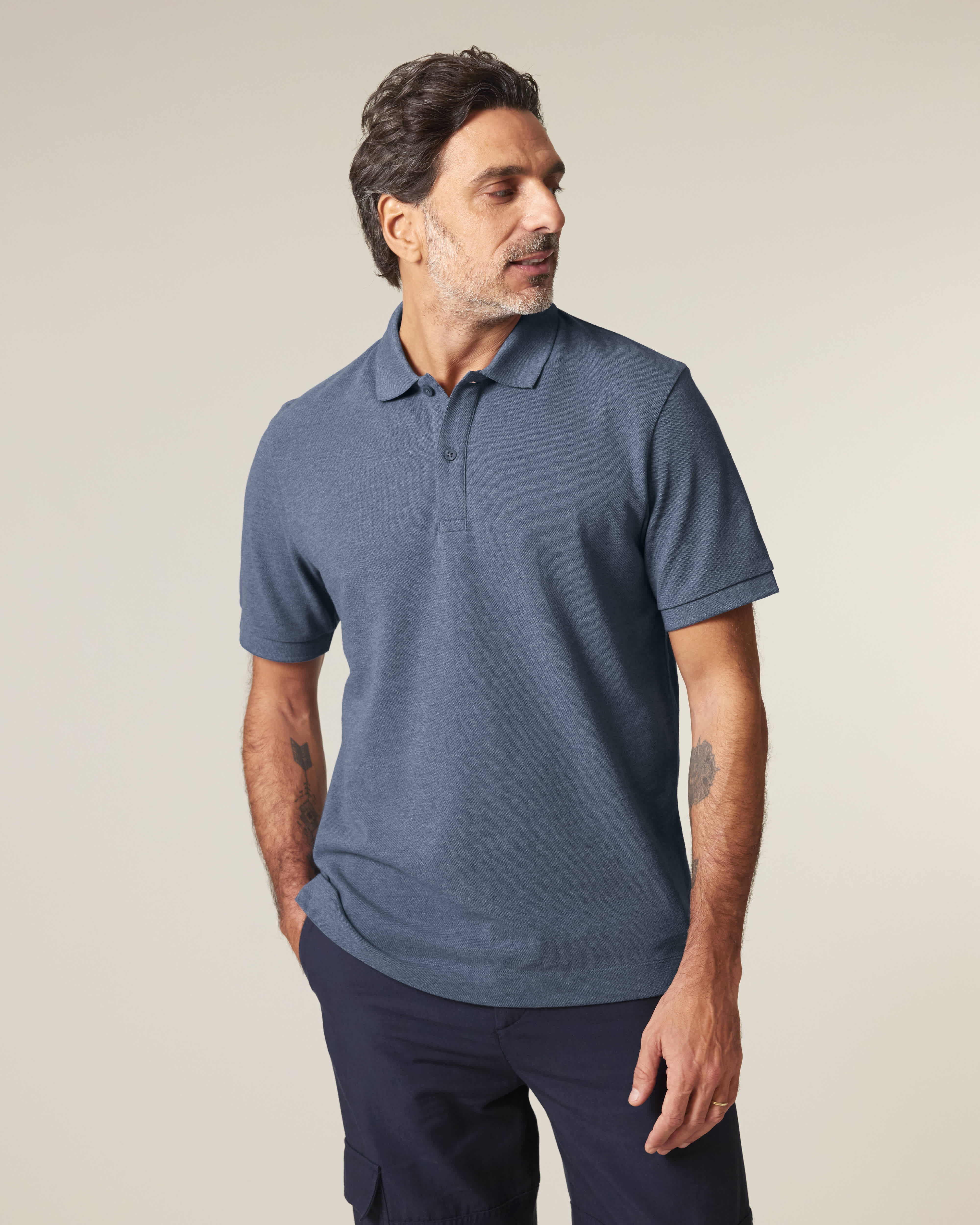 POLO - HEATHER DONKER BLAUW