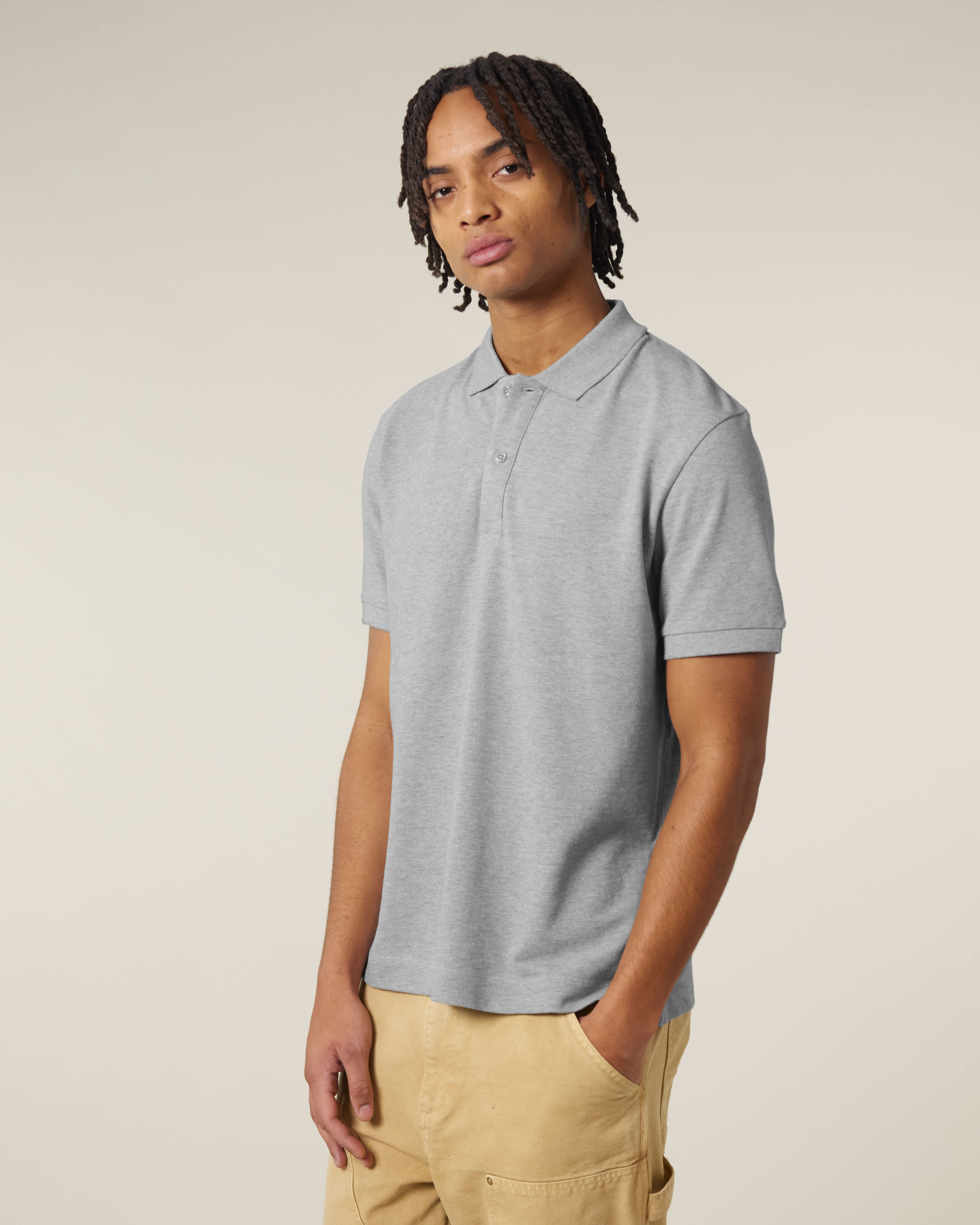 POLO - HEATHER GRIJS