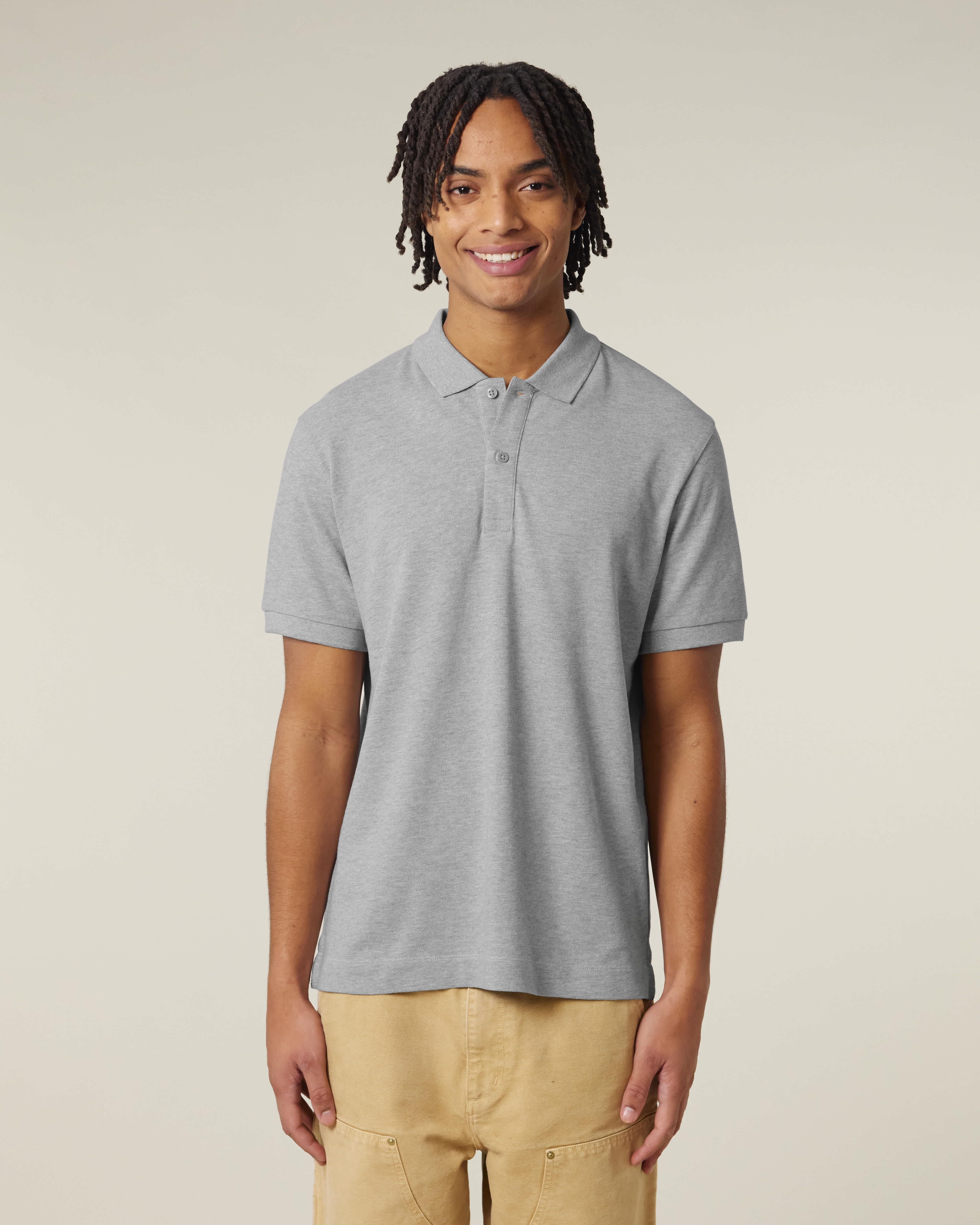 POLO - HEATHER GRIJS