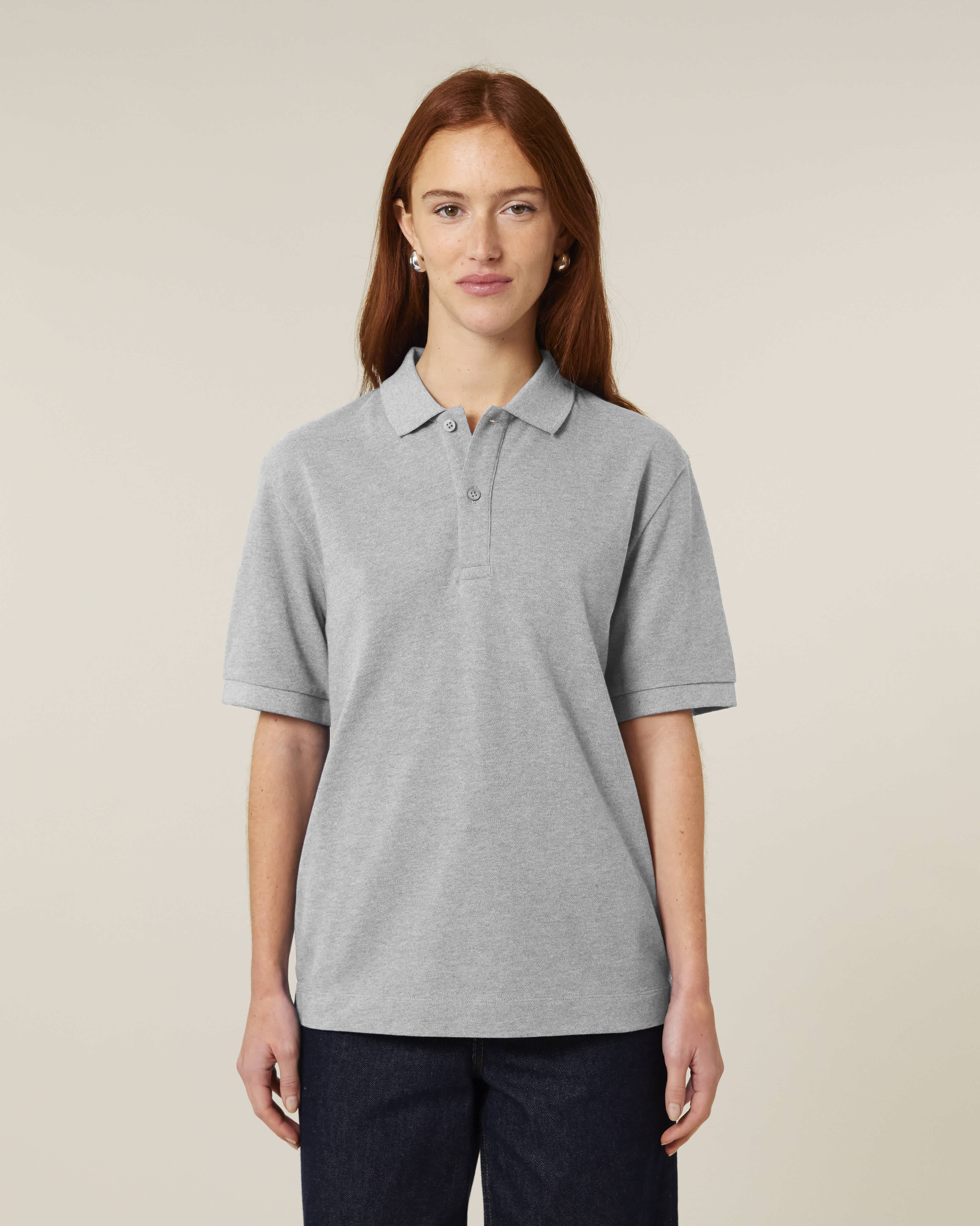 POLO - HEATHER GRIJS