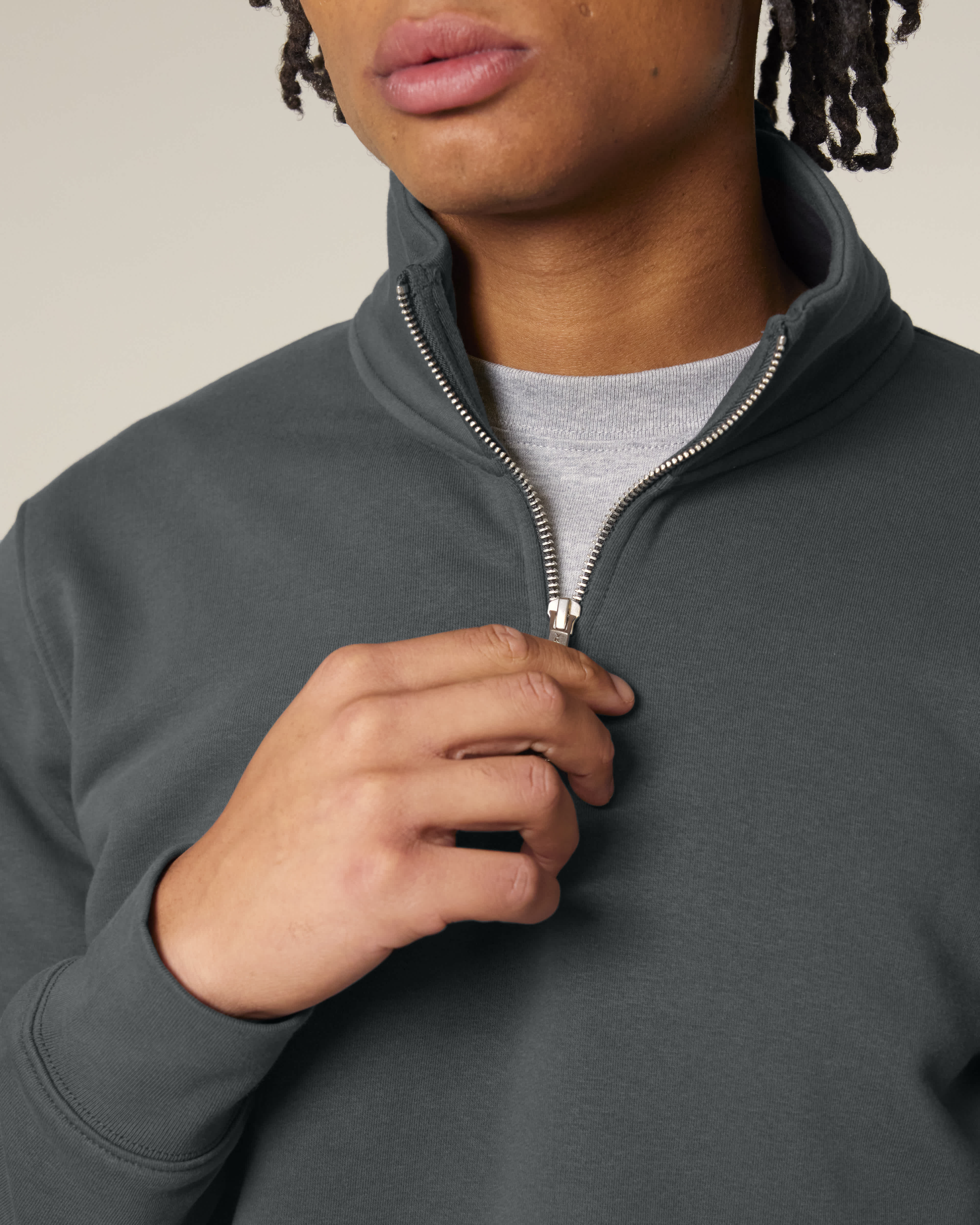 ZIP SWEATER - ANTHRACITE
