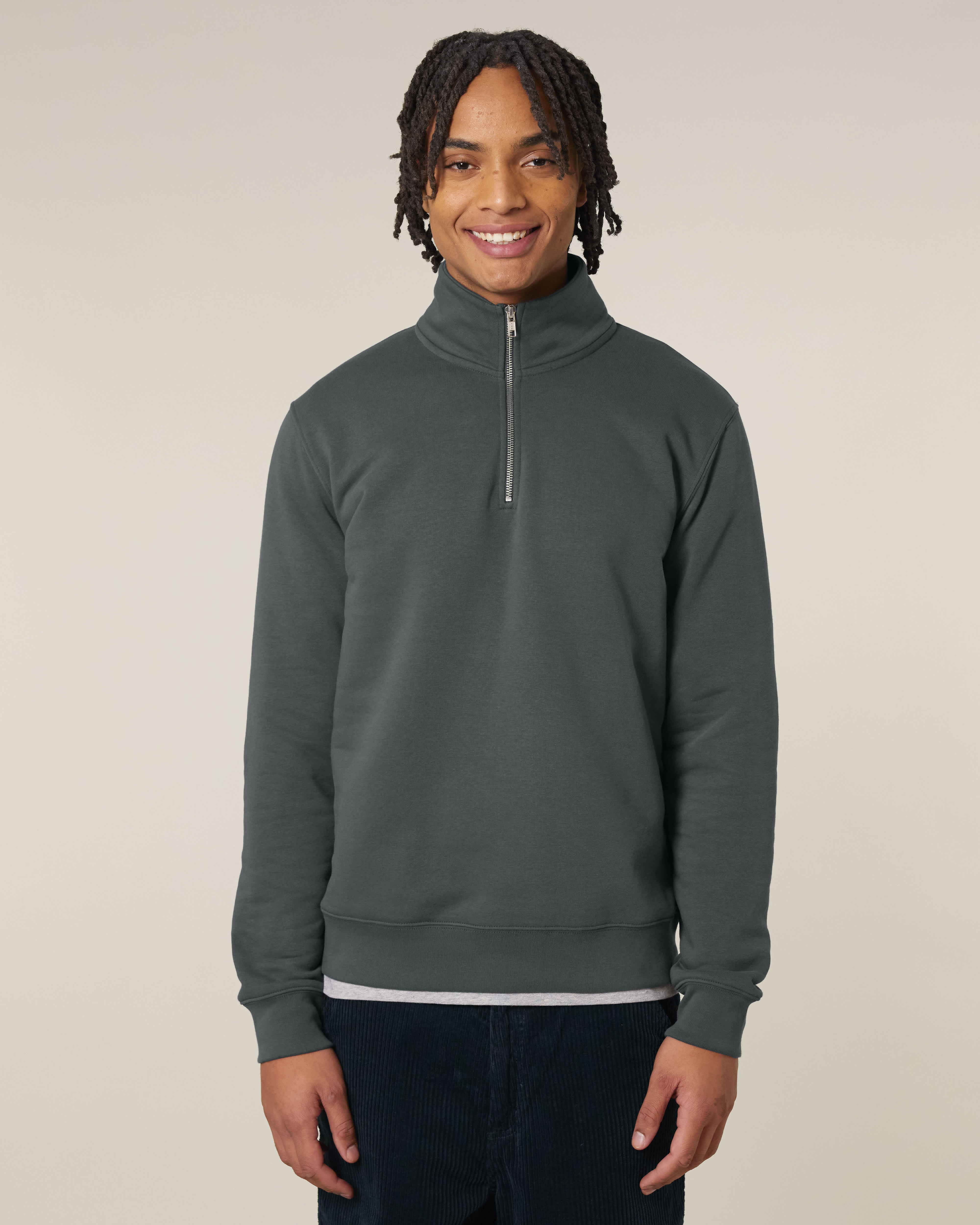 ZIP SWEATER - ANTHRACITE