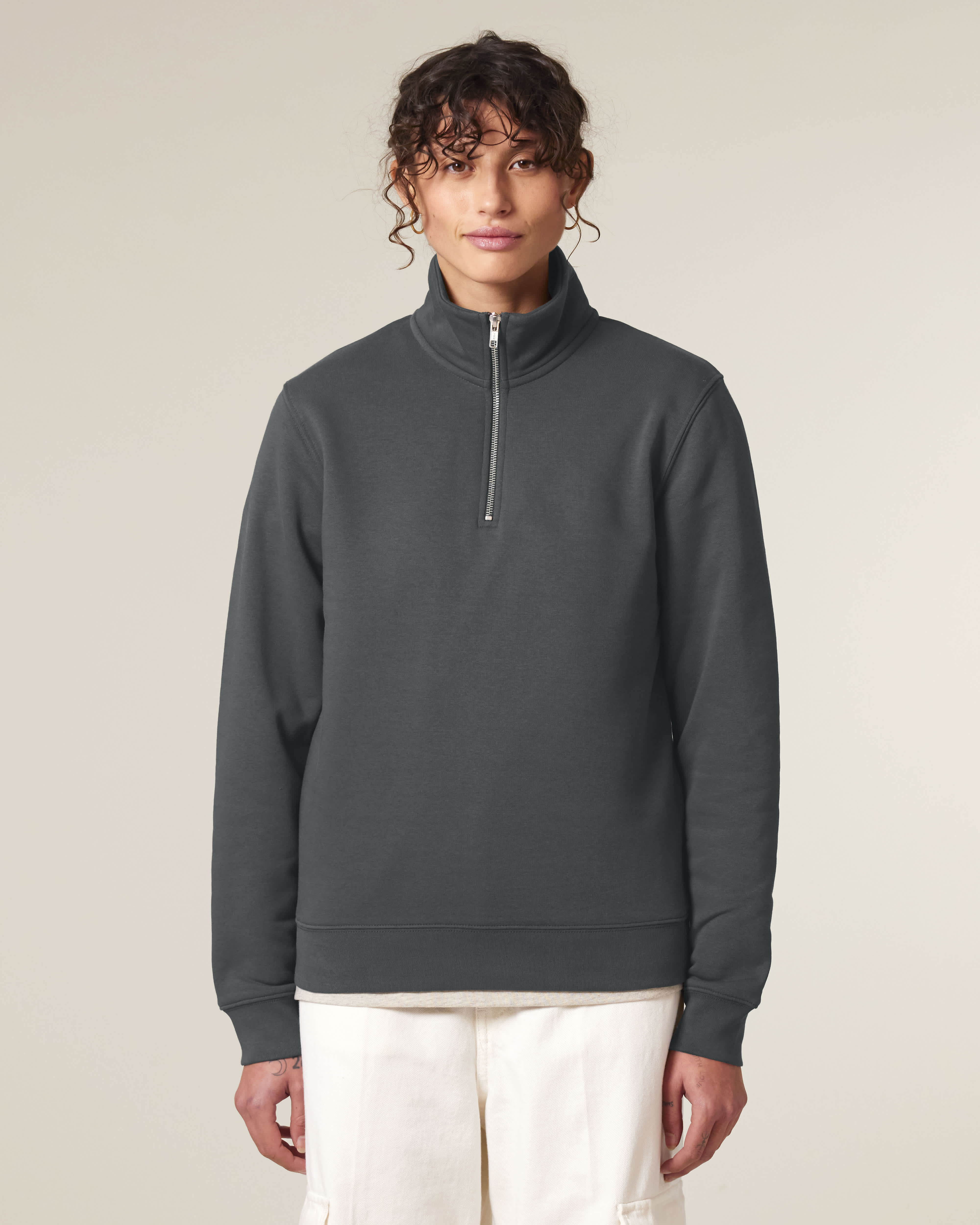 ZIP SWEATER - ANTHRACITE