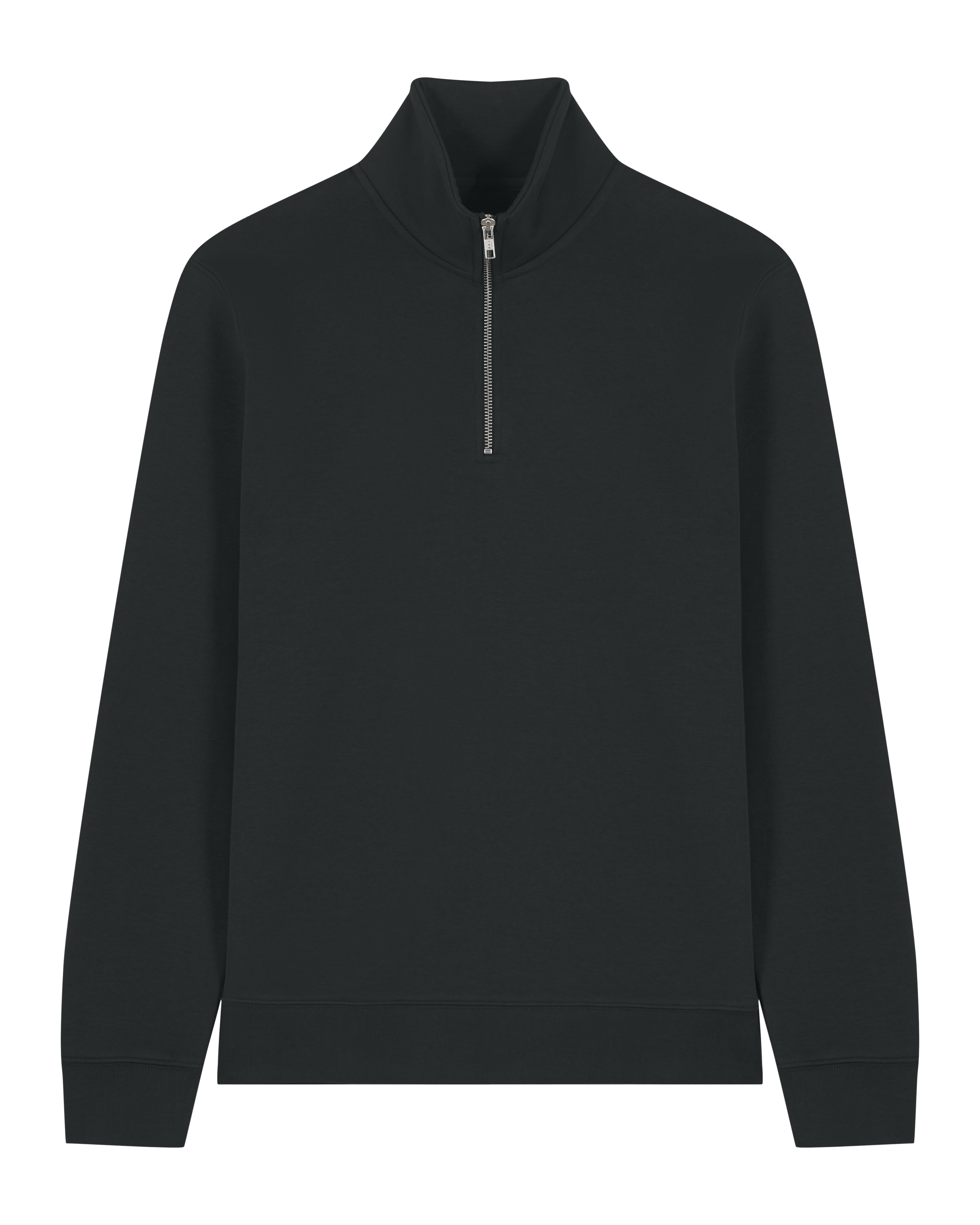 ZIP SWEATER - ZWART